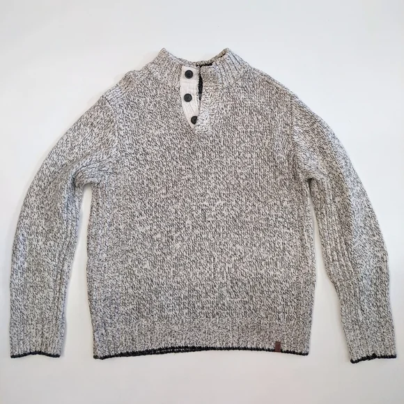 Roots Knit Heavyweight Henley Sweater, Size Large - Picture 5 of 7